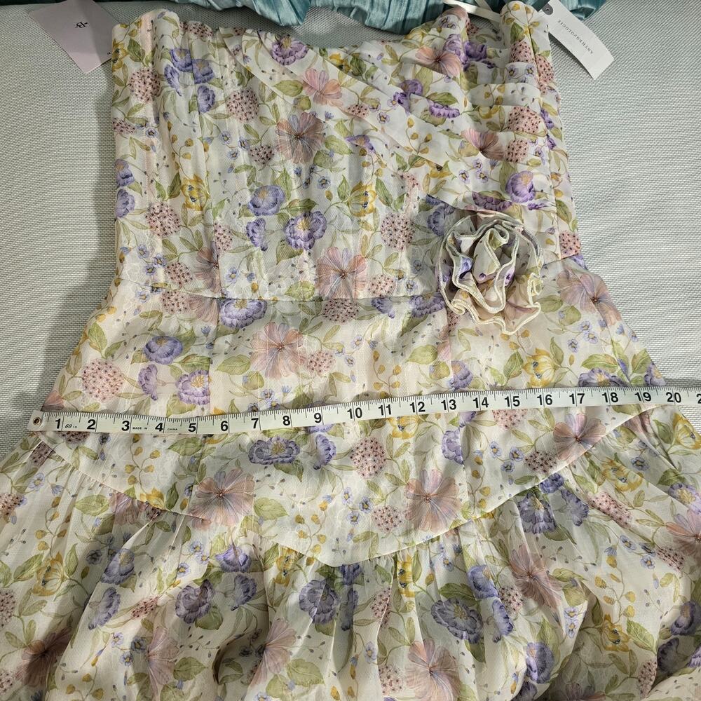 V. Chapman The Rosamund Dress in Cordoba Print Strapless Maxi Sz 12 NWT - Picture 9 of 13
